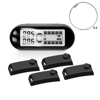 Système TPMS numérique haute précision avec alertes visuelles et sonores pour la pression, la température et les fuites, capteur 4 pneus 433 MHz, garantie 12 mois