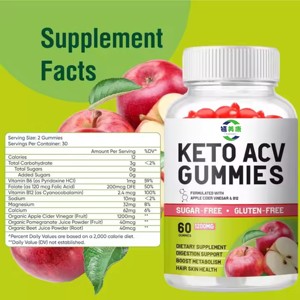 Gomitas de Extracto de Vinagre de Manzana Cetogénicas OEM/ODM, Suplemento Vegetariano que Apoya un Metabolismo y una Digestión Saludables - Product Image 2