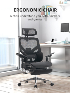 Silla ejecutiva de malla con altura ajustable, marco de aluminio 5D, reposacabezas ajustable y reposabrazos, silla ergonómica de oficina - Product Image 5