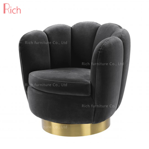 Rotatif D'événement De Mariage Fleur <span class=keywords><strong>Fauteuil</strong></span> <span class=keywords><strong>Tissu</strong></span> Fleur Chaise en Acier inoxydable Rond Base Pivotante - Product Image 2