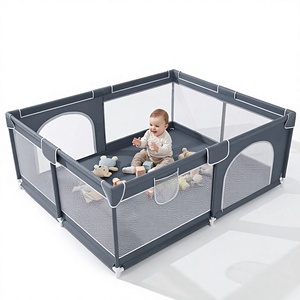 Parc d'activités pliable en plastique durable de grande taille UWECAN pour tout-petits, design moderne pour l'extérieur, la chambre et le salon - Product Image 3