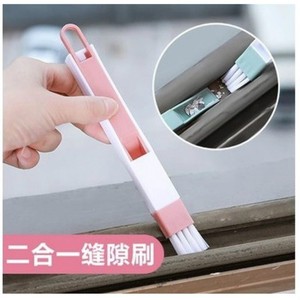 Two In One Crevice <b>Brush</b> Nylon Bristles For Kitchen Bathroom <b>Window</b> Groove Cleaning - Product Image 1