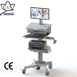 Troli Komputer Rumah Sakit Portabel yang Dapat Disesuaikan Tingginya untuk Klinik, Workstation Ultrasound Medis yang Dapat Dikustomisasi - Product Image 1