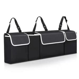 Car Trunk Organizer Car Trunk Storage Bag Oxford Clothes Hanging Storage Backseat Waterproof Collapsible Cargo Storage Bag