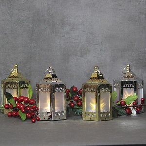 Mini portavelas votivo con pilas de plástico decorativo para el hogar, <span class=keywords><strong>FAROL</strong></span> DE Navidad con Mini Luz de té - Product Image 5