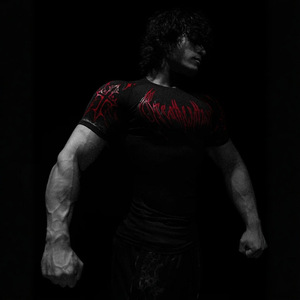 Camiseta Deportiva para Hombre, Marca Americana Breivinity, Estilo <span class=keywords><strong>Diablo</strong></span>, 270g, Transpirable, de Secado Rápido, Elástica y Ajustada, Manga Corta - Product Image 3