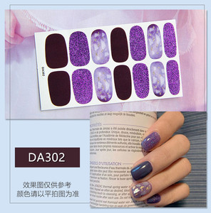 DA301-320 Nail Wrap Stickers Full Cover Nail Polish Strips Real for Girls