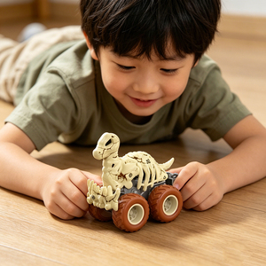 Coche de juguete de dinosaurio de metal fundido a presión con mecanismo de retroceso, fabricante BEFLY, acepta modelos de dinosaurios y paquetes de accesorios de juguete personalizados. - Product Image 1