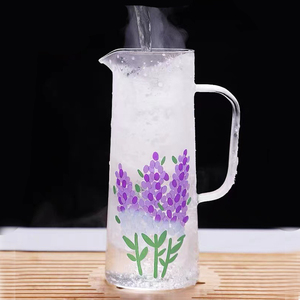 <span class=keywords><strong>Carafe</strong></span> à eau chaude en verre à changement de couleur avec logo personnalisé en gros, avec poignée, sans BPA, écologique, résistante à la chaleur - Product Image 5