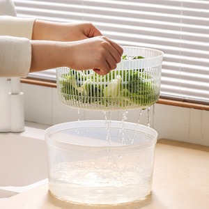 Escurridor de ensalada, cesta para lavar verduras, herramienta de cocina con tapa para limpiar y secar productos frescos - Product Image 3