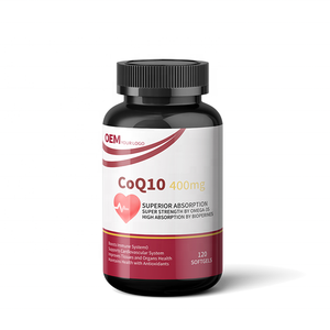 อาหารเสริมสมุนไพรเพื่อสุขภาพ OEM แบรนด์ส่วนตัว โคคิวเท็น 400 มก. อาหารเสริมบำรุงหัวใจ โคเอนไซม์ คิวเท็น แบบซอฟเจลแคปซูล - Product Image 1