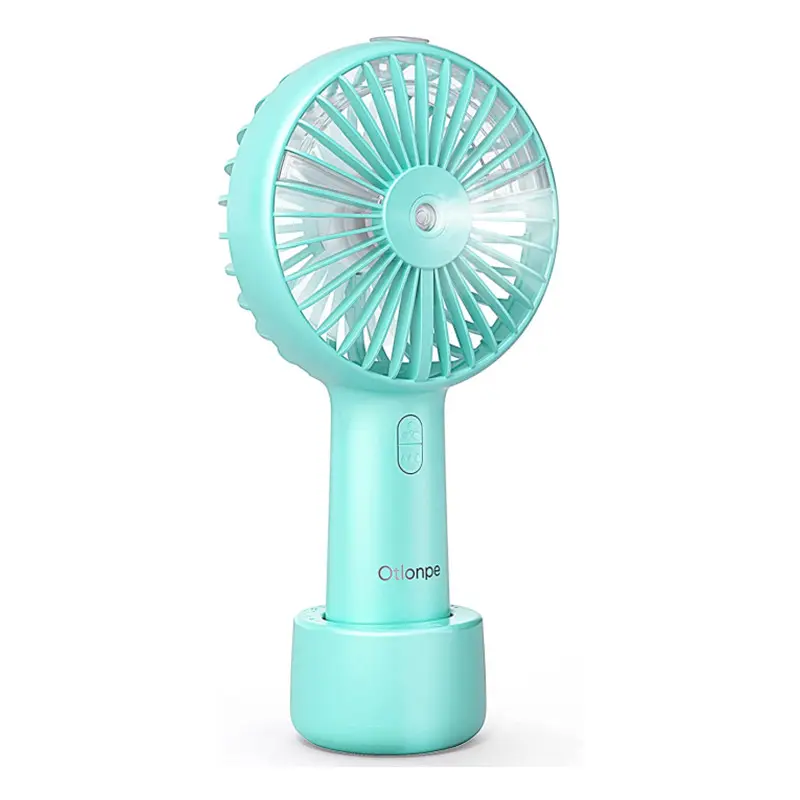 Misting Fan taşınabilir, masa el fanı 3 hız küçük Mister şarj edilebilir Fan 2500mAh pil ile, su püskürtme seyahat kişisel