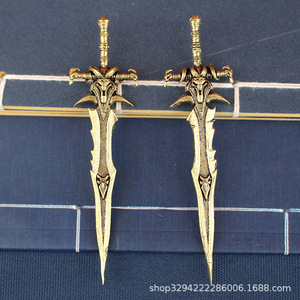 Adorno Metálico de la Espada Cabeza de Oveja del Rey Lich, Shadow Sorrow, del juego World of <span class=keywords><strong>Warcraft</strong></span>, para coleccionistas. - Product Image 2
