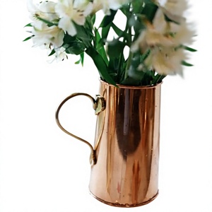 Vintage Copper Water Pitcher Jug with <b>Lid</b> Large Capacity Eco-Friendly Handmade Drinking <b>Pot</b> for Wedding Party Use Durable Design - Product Image 5