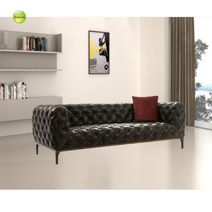 Canapés carrés classiques en tissu velours traditionnel entièrement capitonnés avec <span class=keywords><strong>mousse</strong></span> haute densité <span class=keywords><strong>pour</strong></span> salon - Product Image 2