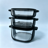 Friteuse à air numérique 6,4,3L en verre carré, contrôle tactile, panier amovible antiadhésif en PTFE, 1500W, design moderne, sans huile, saine, allemande