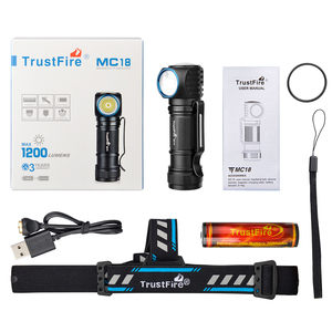 TrustFire Đèn Pha Sạc MC18 Đèn Pha Led Mạnh <span class=keywords><strong>1200</strong></span> Lumen Đèn Pin Từ Tính Đèn Pha - Product Image 6