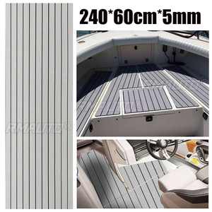 2400x900/600x5mm EVA Foam Faux Teak <b>Boat</b> Decking Sheet Self-Adhesive Marine <b>Flooring</b> <b>Boat</b> Deck Mat Yacht Accessories Gray Brown - Product Image 4
