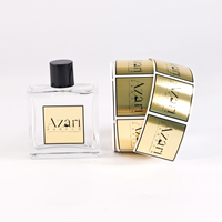 Étiquettes de parfum personnalisées en feuille d'or, autocollantes, imperméables, de luxe, pour flacons de parfum, pour la marque