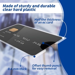 10-Piece tối giản cứng nhựa thẻ tín dụng trường hợp với nút đóng cửa 2 mét dày trong suốt & an toàn cho ngân hàng & EC thẻ - Product Image 4