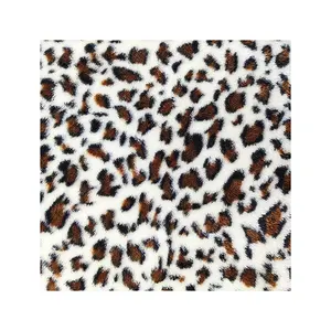 KINGCASON Chinese Factory 100% Polyester Customized Leopard Two Sides Sherpa Fleece Fabric Thick For Jacket Blanket Winter