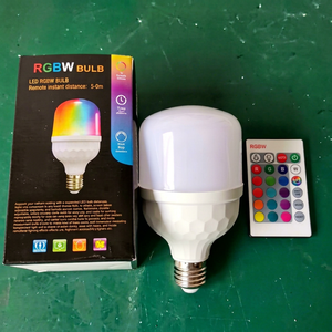 Bombilla LED Tipo T RGB de Colores, 38W, Base E27, Carcasa de Plástico, Temperatura de Color Gradualmente Variable, Control Remoto, Embalaje en Caja de Color - Product Image 1