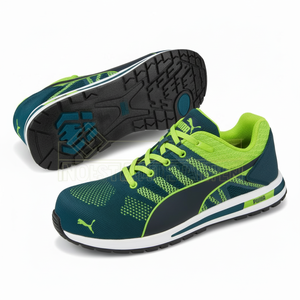 Chaussures de sécurité basses en tricot couleur verte - Product Image 1