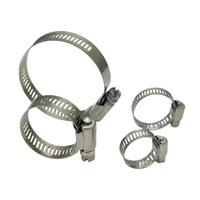 Collier de serrage en acier inoxydable poli de style américain 201SS, collier de serrage pour tuyau en pouces HJAC SS-HG pour usage automobile et industriel
