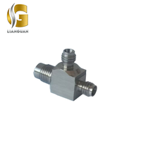 Adaptateur de connecteur de refroidissement liquide en acier inoxydable 316L usiné avec précision par tournage et fraisage CNC, avec polissage et passivation