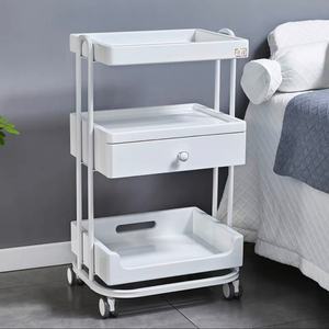 Barber Hair Extension Metal Gold White Hair Salon Equipment Beauty <b>Hairdressing</b> Hair Salon <b>Trolley</b> Cart - Product Image 5