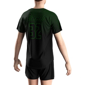 Newest V Neck Embroidery <b>Hip</b>-Hop Baseball T Shirt Two Button Baseball Jersey - Product Image 6