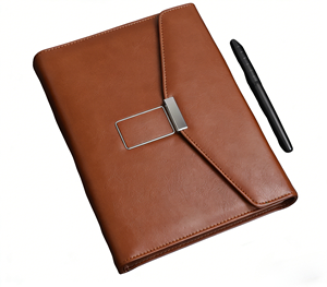 Carnet de notes en cuir à spirale grande capacité 8000 mAh avec 100 feuilles et clé USB 2-en-1 – Idéal pour le bureau et comme cadeau - Product Image 2