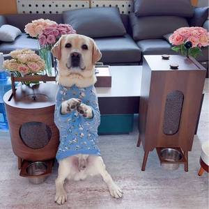 เครื่องให้อาหารสัตว์เลี้ยงแบบไม้ ความจุขนาดใหญ่ เหมาะสำหรับแมว สุนัข ป้องกันความชื้น ควบคุมปริมาณอาหารได้ด้วยตนเอง - Product Image 4