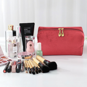 Semplice design Multi-colore di velluto trapuntato pochette per il trucco con motivo a caramella <span class=keywords><strong>porta</strong></span> pennelli ottagonali alla moda - Product Image 4