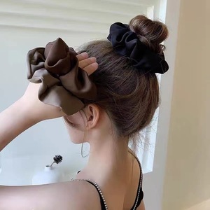 Französisch Retro einfarbig Haars eil Einfache Satin Stoff elastische Haar gummis & Gummibänder Modische Damen Haarschmuck - Product Image 2