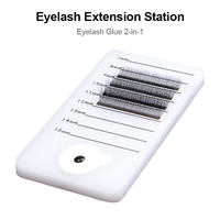 MASSA Portable Acrylique Cils Échelle Plateau Titulaire Carré Beauté Outil Tableau D'affichage pour Salon Lash Tile
