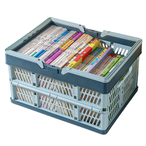 Custom Plastic Storage <strong>Foldable</strong> <strong>Basket</strong> With Handle Tabletop Shopping Picnic Portable <strong>Basket</strong> Home Organization Wholesale Bulk - Product Image 3
