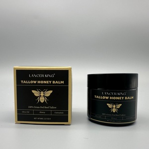 Baume fouetté au suif de bœuf et au miel brut, hydratant naturel et biologique provenant de bétail nourri à l'herbe, pour le visage et les peaux sèches - Product Image 4