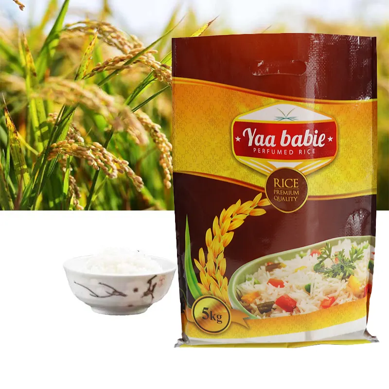 Tùy chỉnh 5kg 10kg dệt bao bì túi sac de riz gạo Bao polyethylene Bopp nhiều lớp mới rỗng gạo đóng gói túi để bán