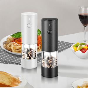 Ensemble <span class=keywords><strong>de</strong></span> moulin à <span class=keywords><strong>sel</strong></span> électrique rechargeable USB élégant avec lignes irrégulières et matière plastique pour moulin à poivre moulin à <span class=keywords><strong>sel</strong></span> - Product Image 4