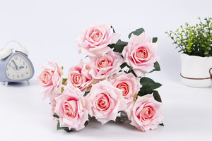 Flor Artificial LUYI en Oferta, Rosa de Terciopelo Rizada de 10 Cabezas para Decoración de Bodas, Hogar y Fiestas - Product Image 3