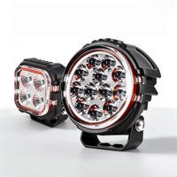 Projecteur de travail LED 20W, carré 2,85 pouces, blanc ambre bicolore, IP67, 10-30V DC 12V 24V, pour camion, tout-terrain, SUV, jaune