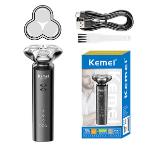 เครื่องโกนหนวดไฟฟ้า Kemei Km-T87 กันน้ำ ชาร์จไฟได้ ตัวเครื่องโลหะ สำหรับผู้ชาย พร้อมหน้าจอดิจิตอล - Product Image 3