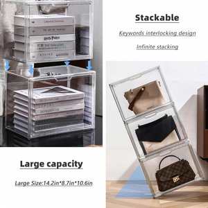 Organizador de Zapatos Apilable Transparente, Caja de Acrílico Magnética para Exhibición de Calzado - Product Image 3