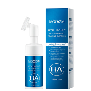 OEM private label natural organic hyaluronic acid face cleanser moisturize oil control face soap wash