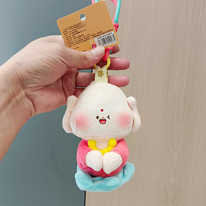 Nuevo colgante de llavero de felpa con imán de Buda de Alegoría de China-Chic, muñecos pequeños, juguetes de peluche alrededor del templo del mito antiguo - Product Image 4