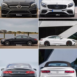 Pour Mercedes-Benz Classe S S500 Coupé W217 2015, kit de tuning de mise à niveau S63 S65 AMG, kit de contour avant et arrière - Product Image 3