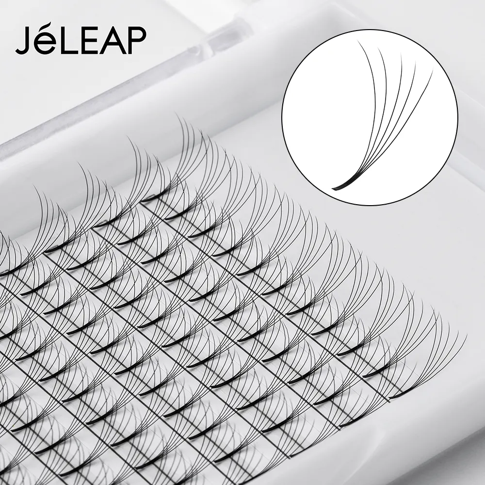 Salons de beauté Coréen PBT russe volume cils 0.07 c 3d 4d 5d 6d fibres courte longue tige pré-faite ventilateurs étroits naturel long 1 plateau