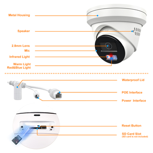 <span class=keywords><strong>Anpviz</strong></span> Stock US 4 pièces Caméra PoE <span class=keywords><strong>5MP</strong></span> avec lumière stroboscopique et alarme sonore Caméra de sécurité à tourelle métallique Extérieur Audio bidirectionnel Caméra IP - Product Image 6