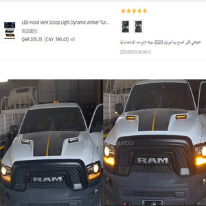 Para Dodge Ram 1500 Classic, Luces Intermitentes LED Ámbar Dinámicas Blancas DRL, Nuevas Luces Indicadoras de Señalización LED para el Marco de Ventilación del Capó - Product Image 6